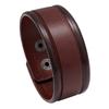 DPANCO P01986 Fashion Genuine Leather Punk Rhodium Plated Unisex Men's Wristband Retro Cuff Bracelet Anniversary