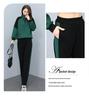 Women's Spring/Autumn Casual Sportswear Set - Loose, Age-Reducing, Spliced Sweatshirt Two-Piece Ensemble
