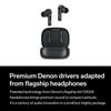 Denon AHC840NCW True Wireless Headphones with Active Noise Charging Wireless 12mm Biocellulose White In-Ear Cancellation, USB-C Case, Charging,