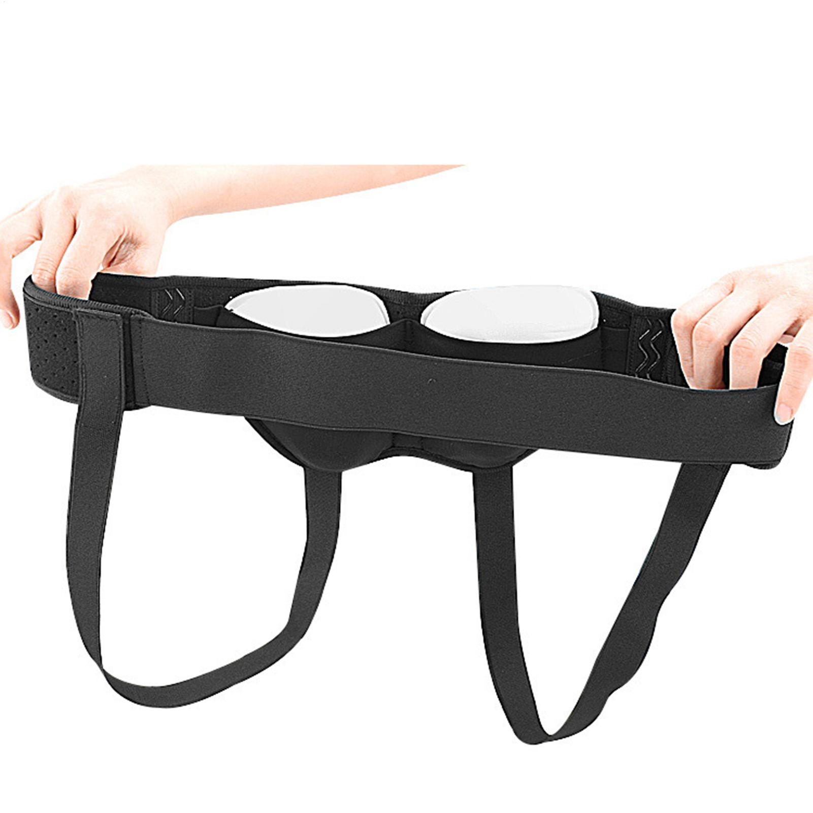 Паховый пояс для мужчин Регулируемые паховые ремни Грыжевой бандаж Пояс на талию Поддерживающий бандаж на живот Двойной пояс на талию Защита Мужчина M