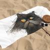 Skurriler Katzen-Kunst-Handtuch Strandtuch Übergröße Schnelltrocknendes Handtuch Saugfähig Weich Schwimm-Strandtücher für Männer Frauen