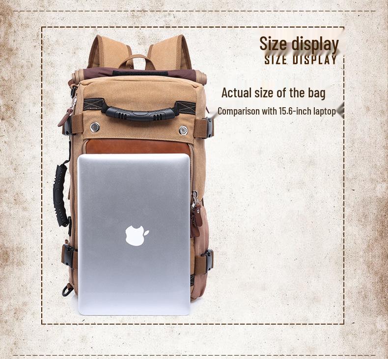 Retro Canvas Men's Multifunctional Large Capacity Travel Backpack
