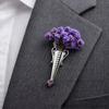 Vase Brooch Flower Holder Brooch Pin Flower Insert Alloy Brooch Lapel Pin Reusable Corsage for Sweaters Coats Weddings Parties