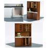 1/12 Dollhouses Kitchen Cabinet Miniature Furniture with Sink Craft Project Model Kitchen Room Scene Decorative Accessory