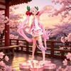 Sakura Hatsune Miku Cherry Blossom Ver. Anime Figure – Pink Miku Statue, PVC Collectible Model with Sakura Base