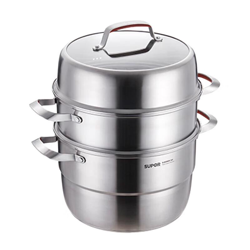 SUPOR 304 Stainless Steel 3-Layer Steamer