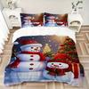 3pcs Christmas Snowman Family Bedding Set - Includes One Quilt Cover and Two Pillowcases (No Core) - Festive Decor for Bedroom and Guest Room - Polyes