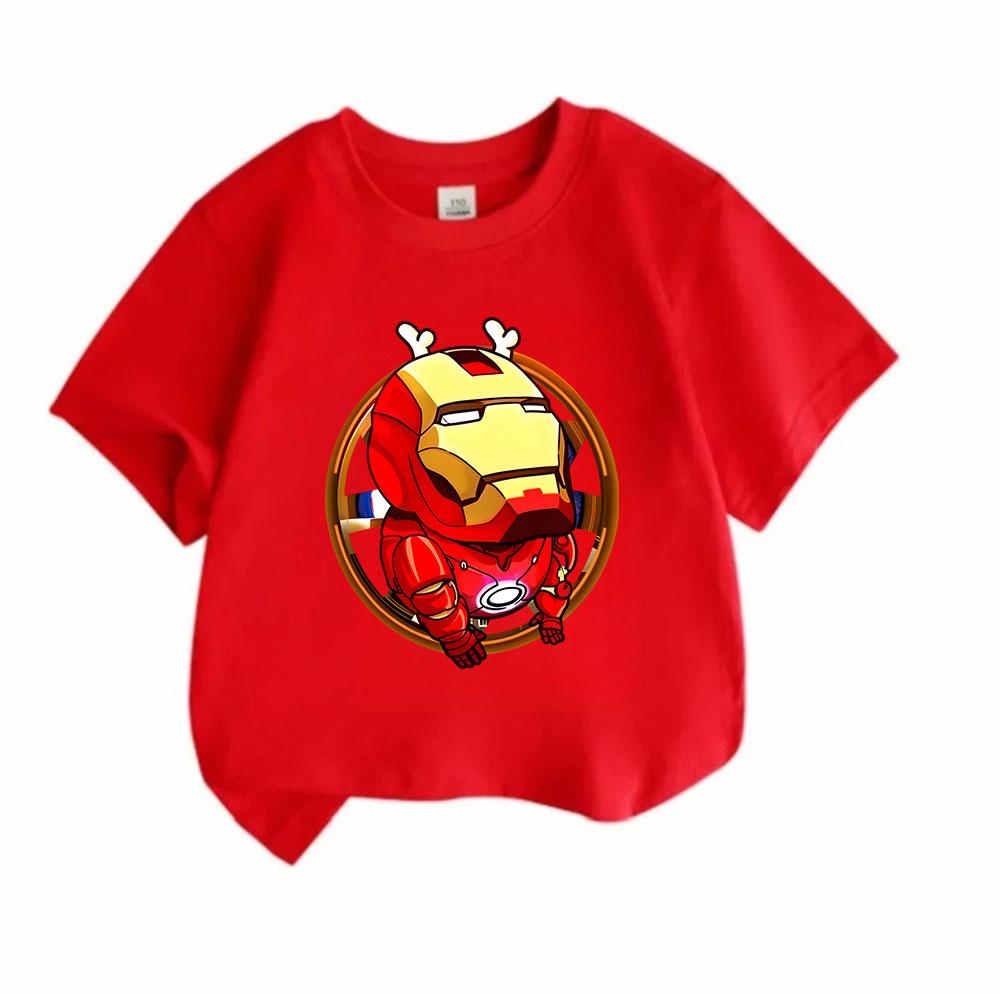 Kids Boys Girls 100% Cotton Crew Neck Short Sleeve T-Shirt,