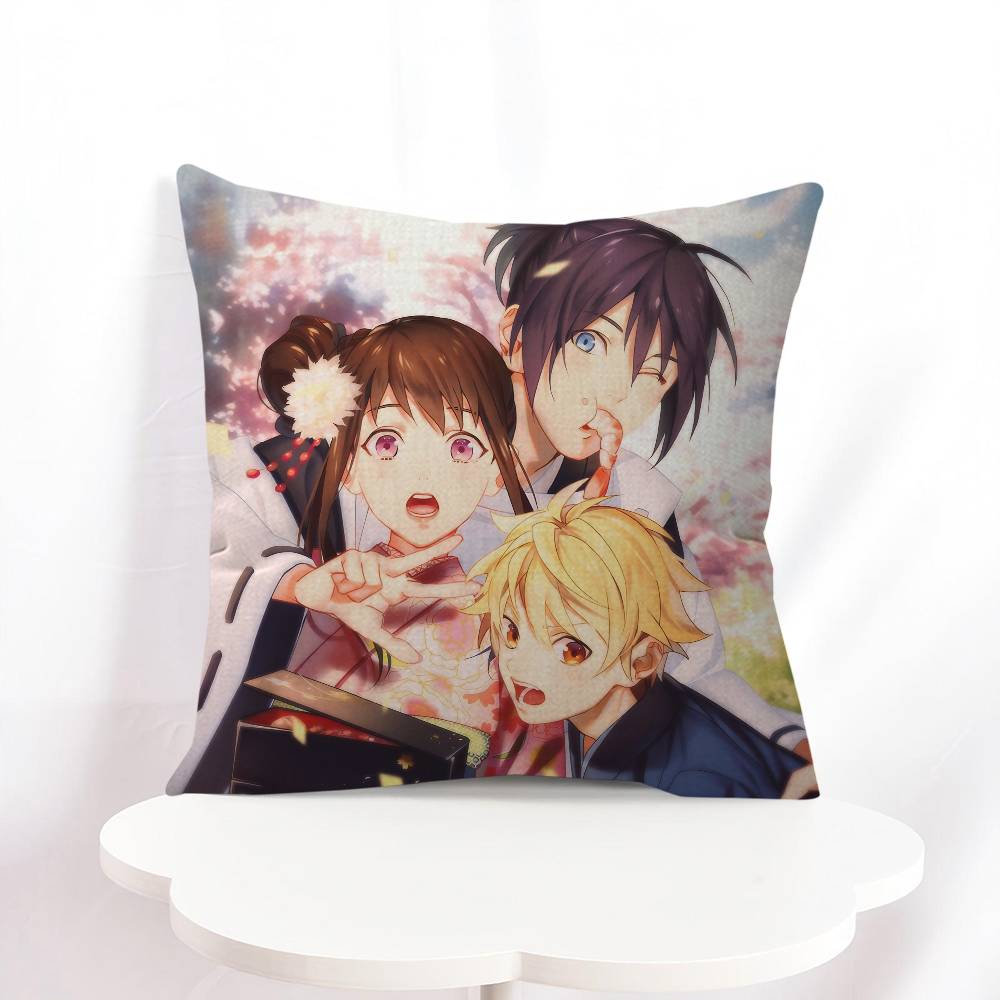 Anime N-Noragami Cushion Cover Inches Farmhouse Decor Home Throw Pillow Covers For Couch Decorations