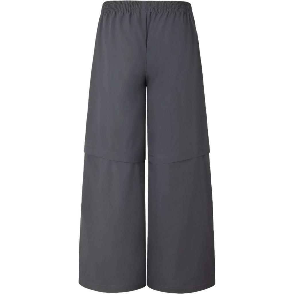 Adidas Originální tepláky s odepínacími nohavicemi a vzorem loga, volný střih, sportovní, pohodlné, ležérní, unisex kalhoty, tmavě šedé KA2761