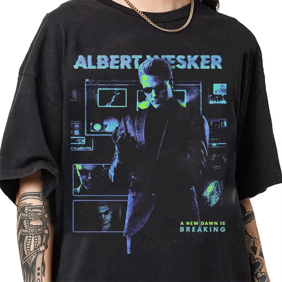 Albert Wesker Resident Evil Biohazard Game Tshirt For Men Women 100 Cotton T Shirts graphic vintage t shirt M