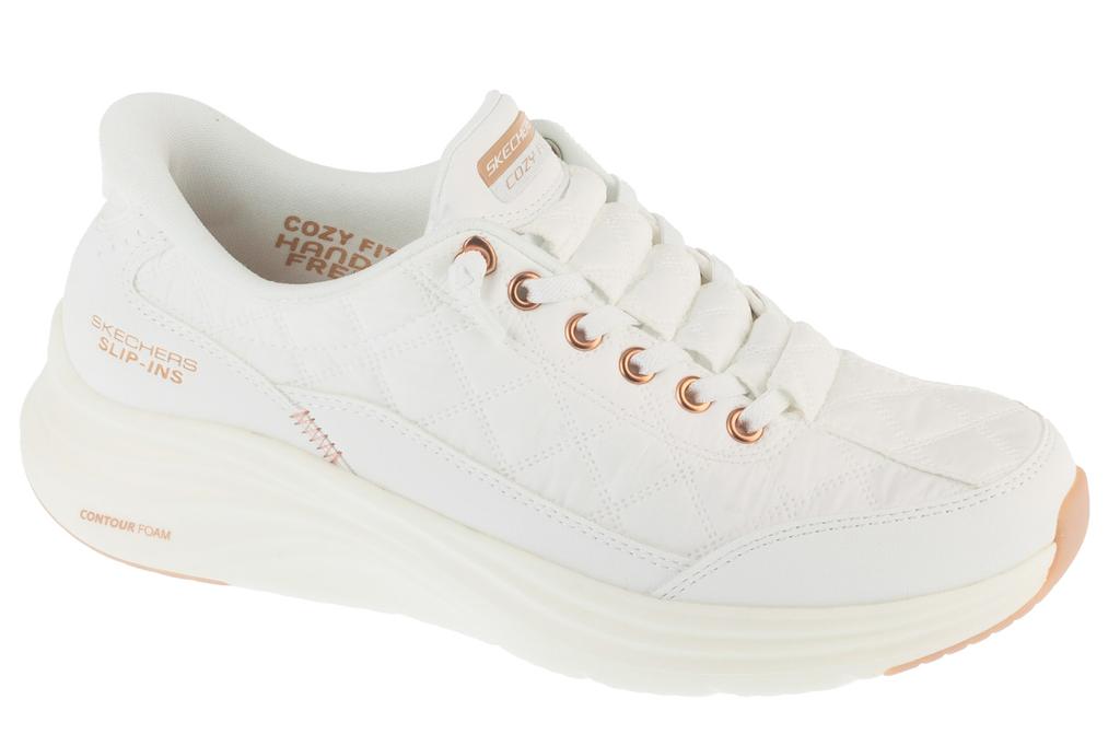Skechers Slip-ins: Contour Foam - Golden Hour, Womens White Sneakers