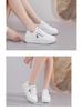Damen Frühling 2025 Weiße College-Sneaker im koreanischen Stil mit dicken Sohlen - QR661