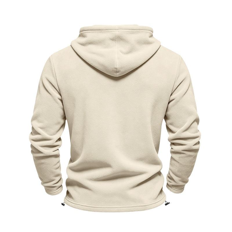 Men S Fleece Hooded Long Sleeve Sweatshirt For Autumn Outdoor Sports