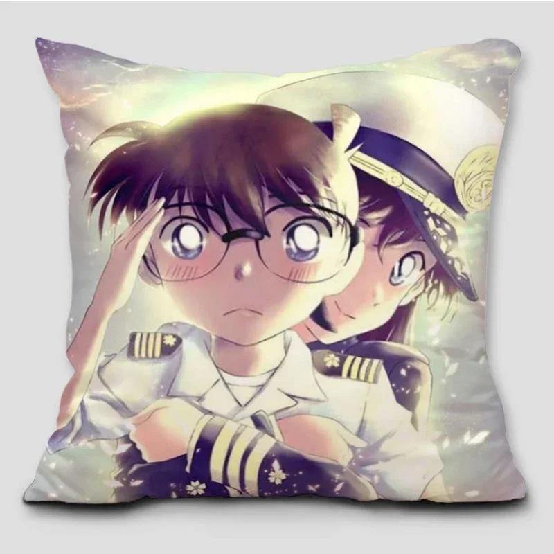 Garip Soyguncu Kidd Conan Yastık Adı Dedektif Conan Kudo Shinichi Gri Baskılı Yastık Kılıfı
