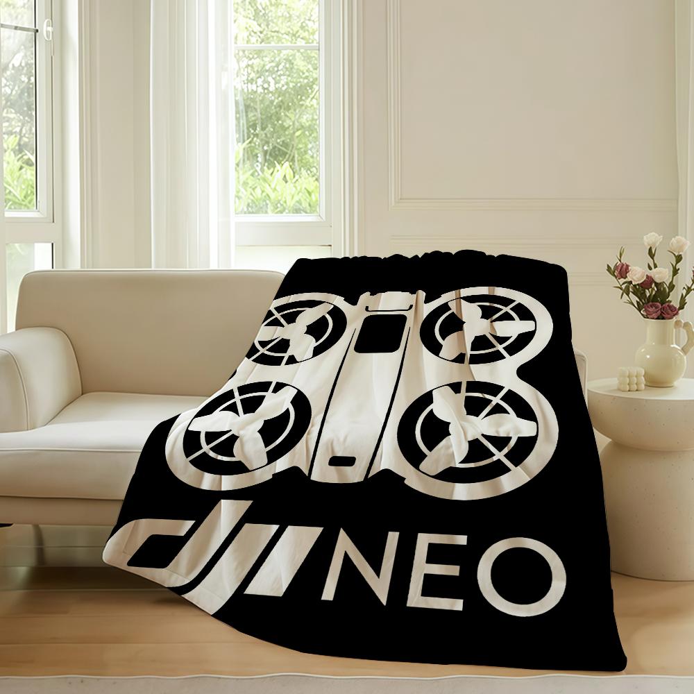 

Fashion print D-DJI Blanket For Sofa Office Bed Plane Travel Sleep Read Relax Camping Soft And Warm 30x40in
