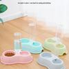 Anti-tip Cat Feeder: Double Bowl with Automatic Water Bottle