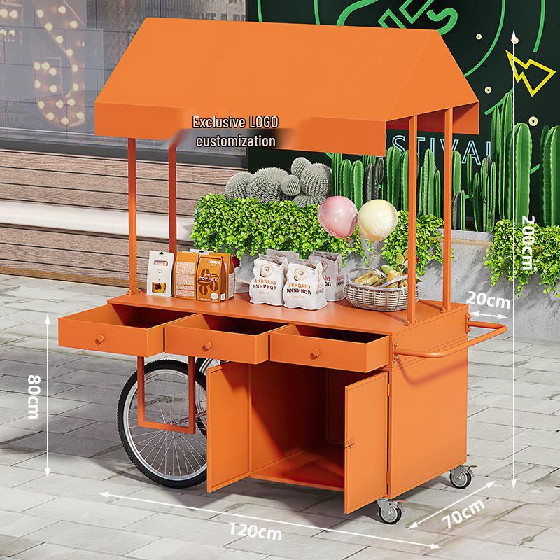 Street Stall Cart for Hotel Exhibitions, Mall Flower Displays, Specialty Promotions, and Event Showcases