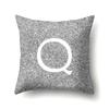 Polyester Pillowcase Automobile Decoration Home 26 English Letters Gray Dot Printed Sofa Bed Pillowcase