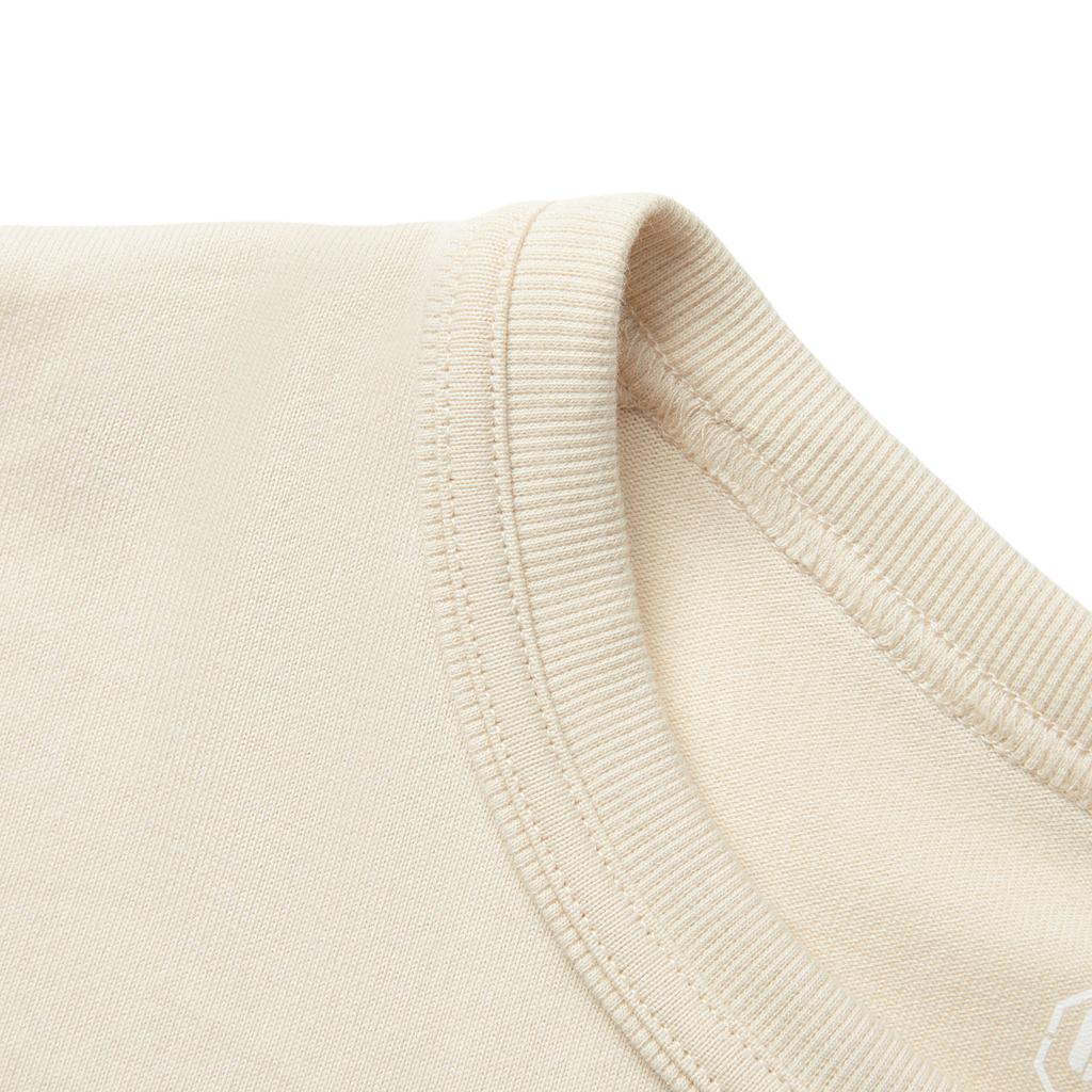 Li-Ning Loose Comfortable Versatile Short Sleeve T-Shirt Men Tops Dune-Khaki AHSV037-3