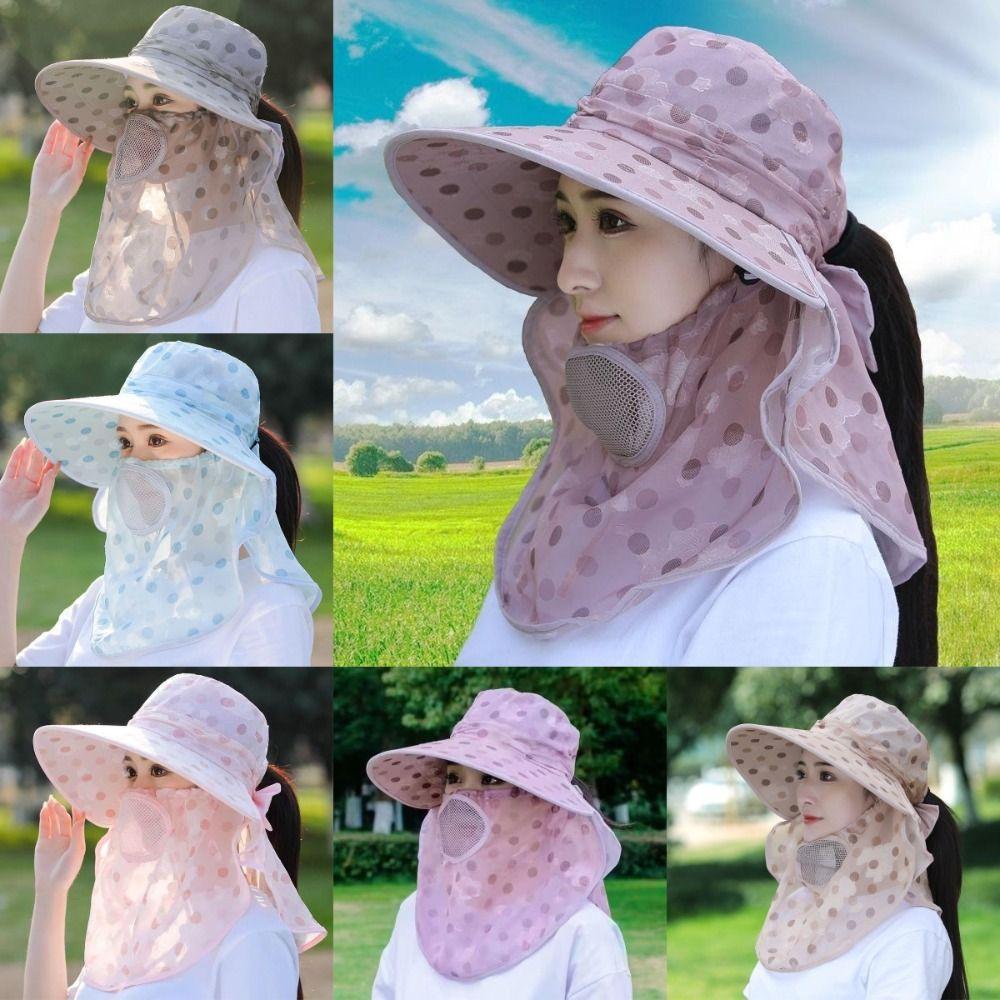 

UV Protection Shawl Hat Breathable Sun Hat Leisure Beach Cap Summer сірий