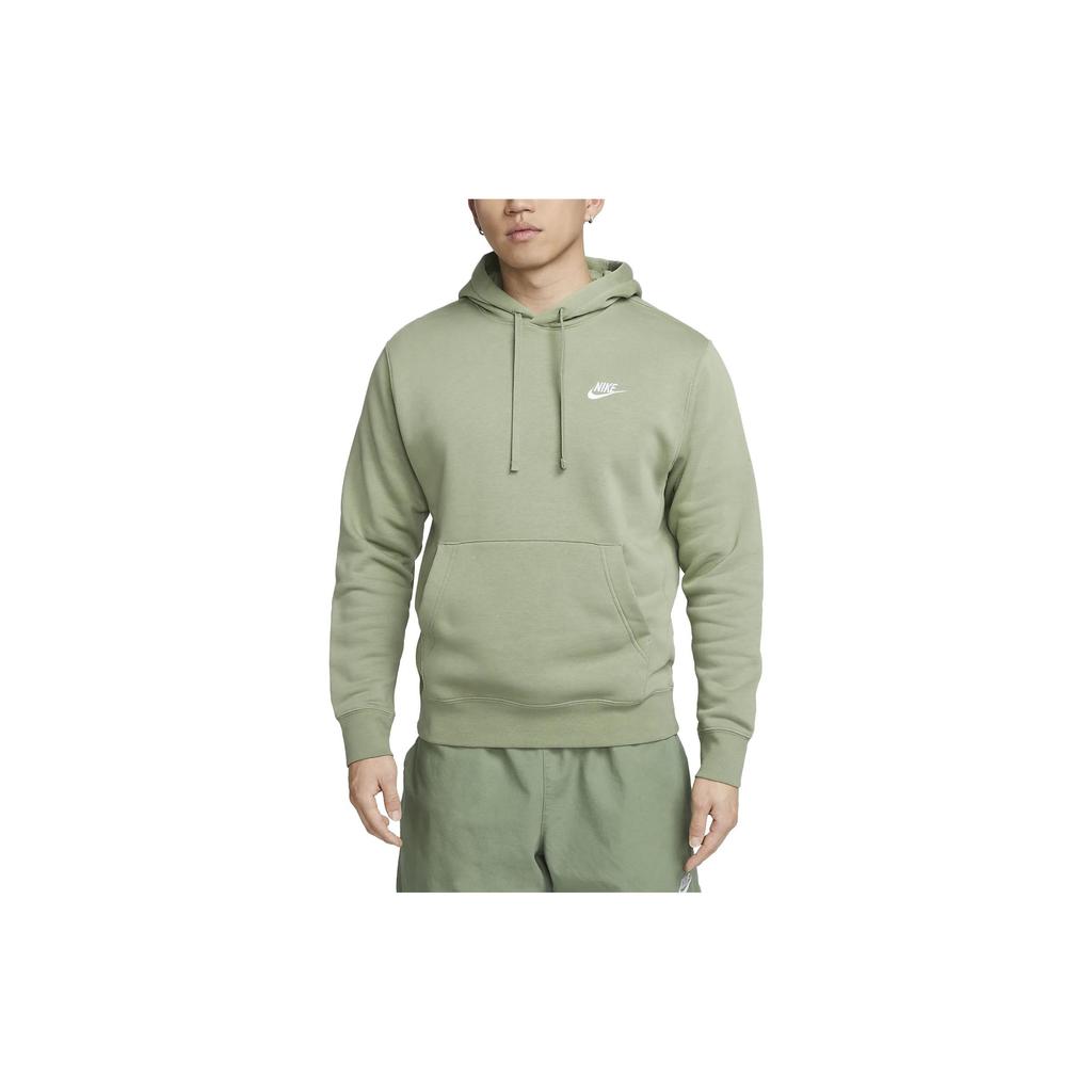Nike Logo Print Drawstring Hooded Long Sleeve Sweatshirt Men sweatshirt Light-Green BV2655-386