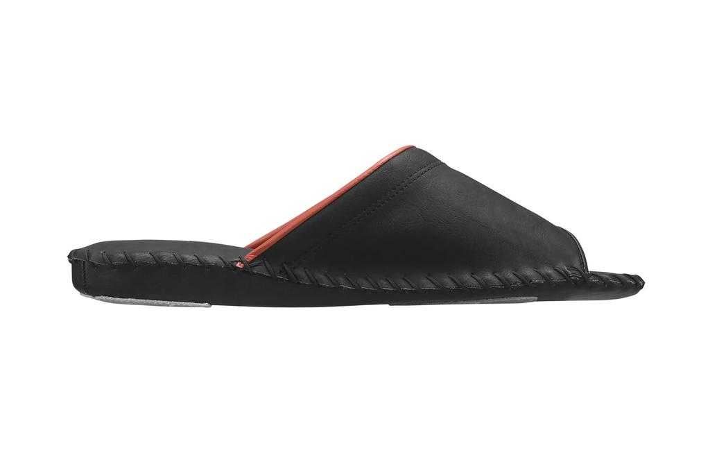 Pansy 9723J Room Made in Size Black Men's Slippers, Japan, Renewed, Durable, L,