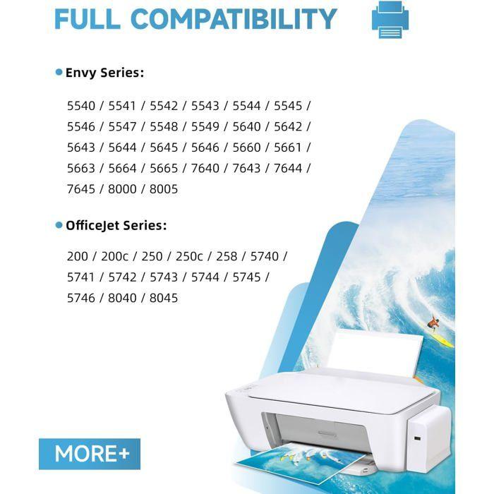 Cartouche d'Encre 62 XL - Inkyeah - Noir - Compatible HP - Rendement 750 pages - Pack de 1