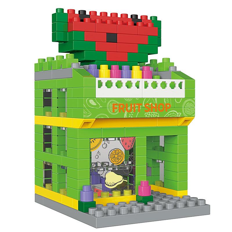 

Совместимый с детьми мини-конструктор из мелких деталей, изменяемая уличная сцена-пазл для сборки, маленькая игрушка-конструктор