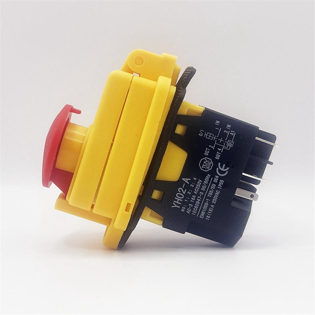 YH02-A Electromagnetic Switch 250V 16A 4PIN Start Push Button for Machine Tool Equipment Waterproof