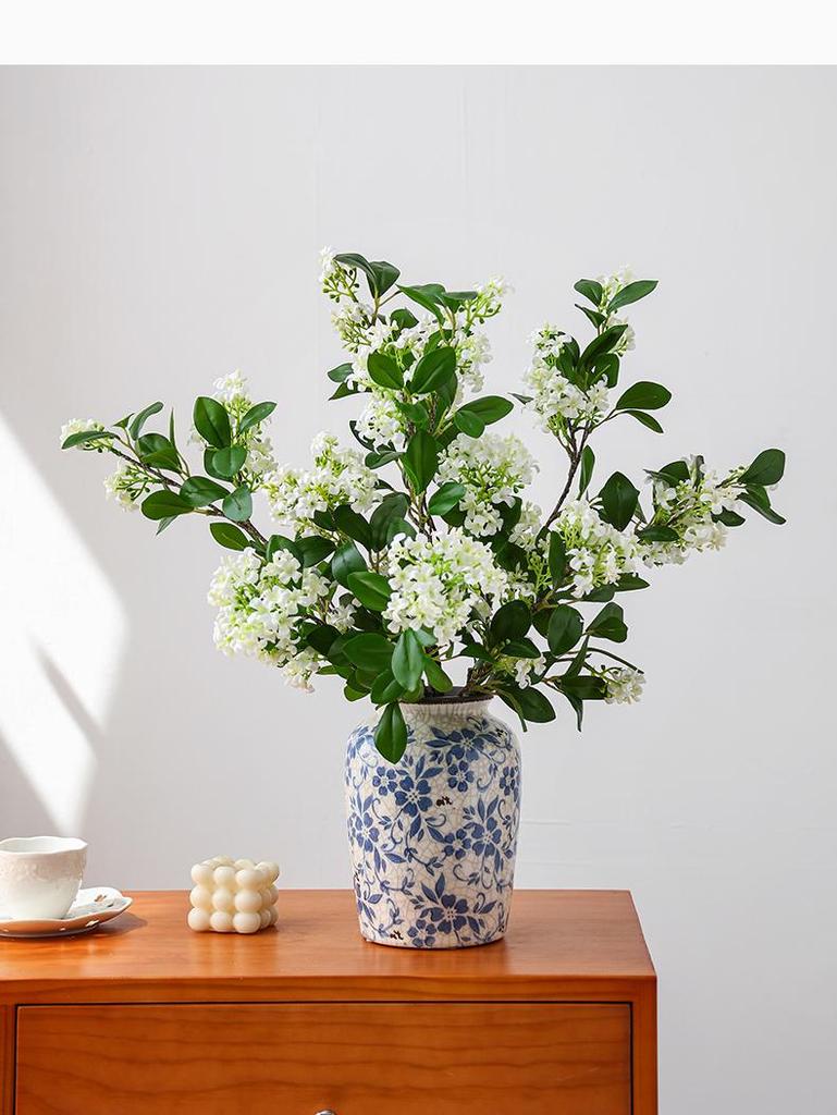 Chinese Blue and White Porcelain Ceramic Vase for Home Decor