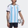 adidas Argentina 2022-23 Authentic Messi Home Jersey White/Light Blue Men Streetwear HF2157