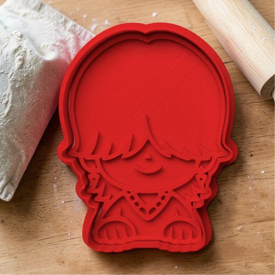 3D Printed Cookie Cutter & Stamp Set PLA Baking Mold for Themed Cookies Fondant Chocolate Easy-Release Party Dessert Molds