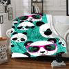 1pc Panda, Sunglasses Blanket Warm, Cozy, And Soft, Suitable for Sofas, Beds, Cars, And Office Use.Perfect for Camping And Travel, Making It a Great G