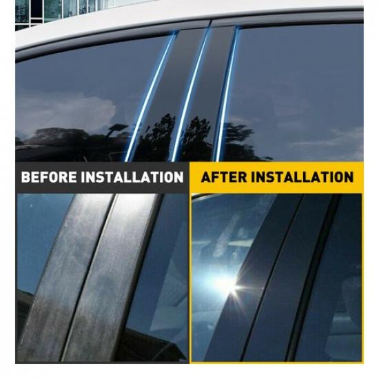 Black Pillar Posts for Chrysler 300C Magnum Dodge 2005-2010 6pc Set Door Trim EA