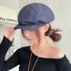 Simple Color Solid Pleated Design Women Casual Summer Sun Shading Beret Denim