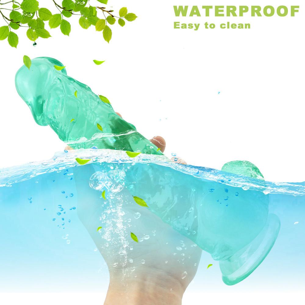 Dildo RUNYU Realistic Female Toys Suction Cup Green Male Dick Female Adult Sex Toys for Woman