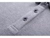 Men's Long Sleeve Turn-Down Collar Polo with Casual Embroidery