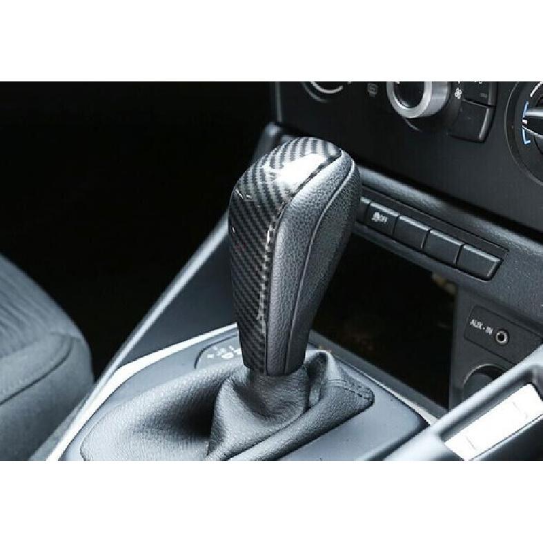 For BMW 1 Series E81 Car Central Console Gear Shift Knob Trim 07-11 Carbon Fiber