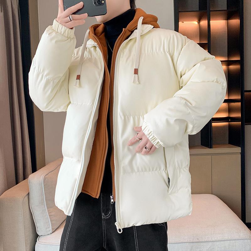 

Новая зимняя хлопковая одежда мужская трендовая свободная с капюшоном утолщенная хлопковая одежда из двух частей для тепла подростковая хлопковая куртка 3XL