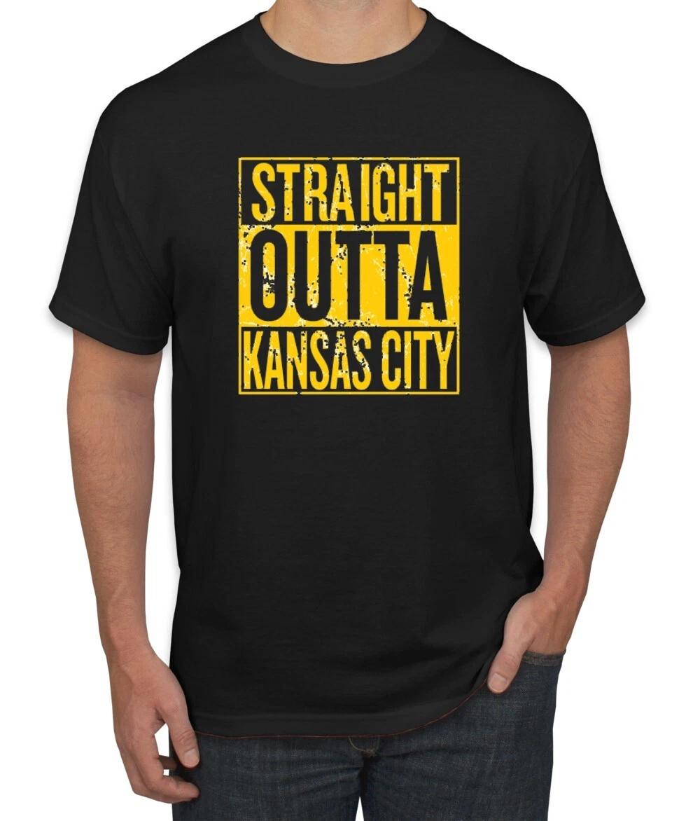 Straight Outta Kansas City KC Fan Fantasy Football Sports T- Shirt 2XL