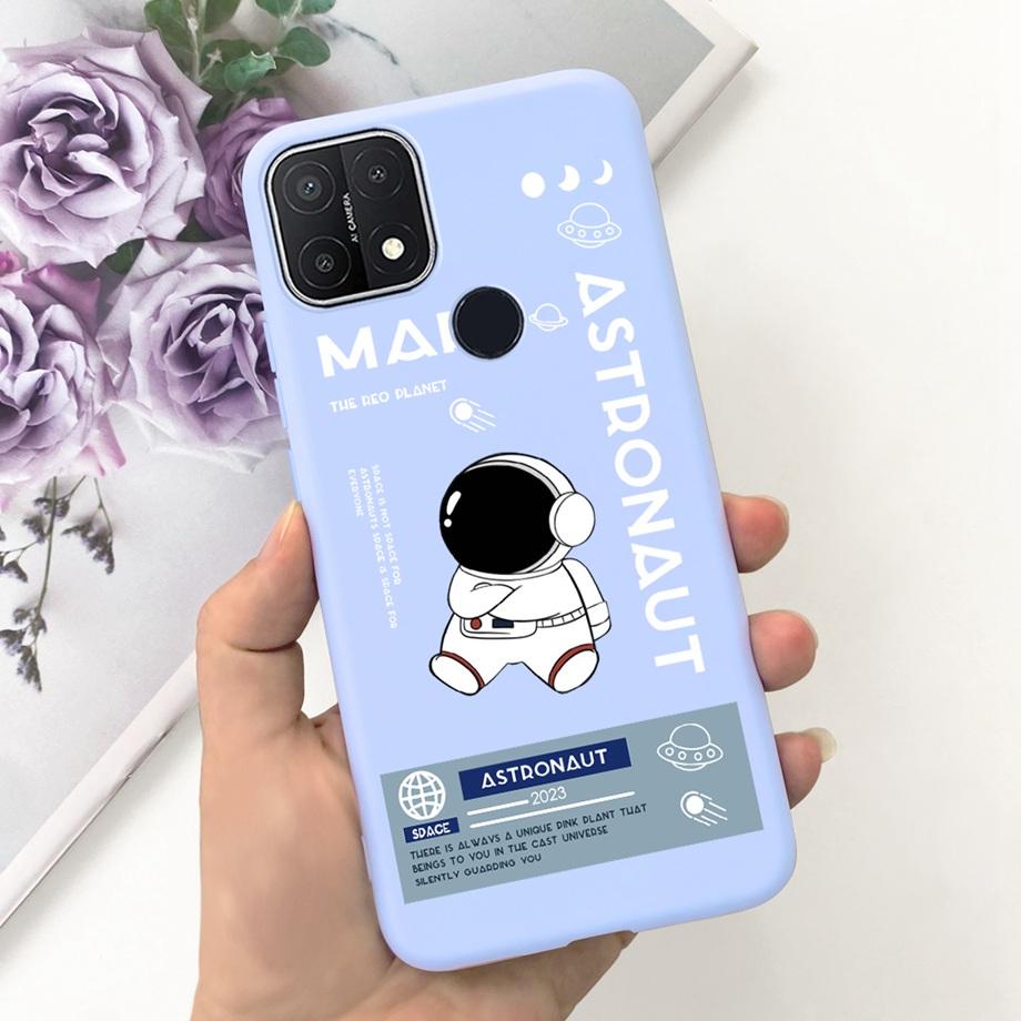 For Oppo A15 A15s Case Soft Silicone Phone Cases For OppoA15s A 15 s OppoA15 Cute Marble Moon Animals Back Cover Coque Capa Etui