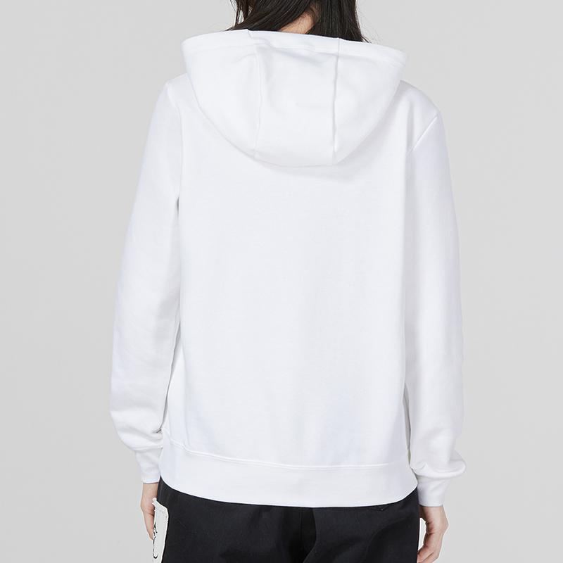Nike Sportswear Club Fleece Graphic Standard Fit Pullover Hoodie Women Tops White DQ5776-100