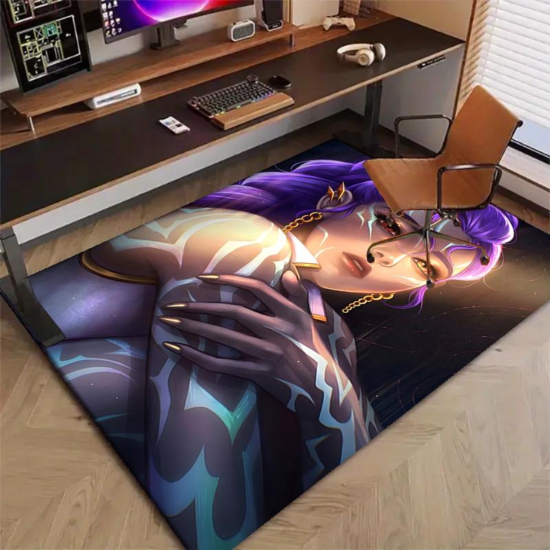 1pc KPop Demon Hunters RUMI5 Design Printed Area Rug Carpet for Bedroom Living Room Home Decor Rugs Mat Non Slip Mat Rug for Bedside