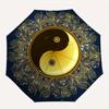 Golden Yin Yang Symbol Decorative PlateUmbrella, PortableFold Compact Umbrella for Men & Women Gift