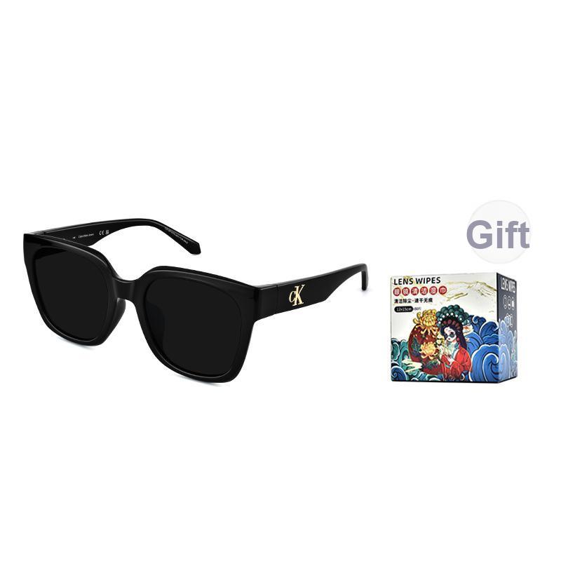 Calvin Klein Square Sunglasses With Logo Design For UV Protection Unisex sunglasses CKJ25637SLB Without Gift Box,001-Black