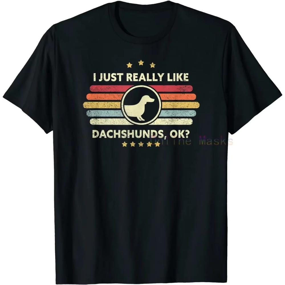 Dachshund Shirt Retro Vintage Cool Wiener Dog Mom Dad Weenie Mama Funny Gift for Puppy Pet Lover Owner Womens Mens T-Shirt