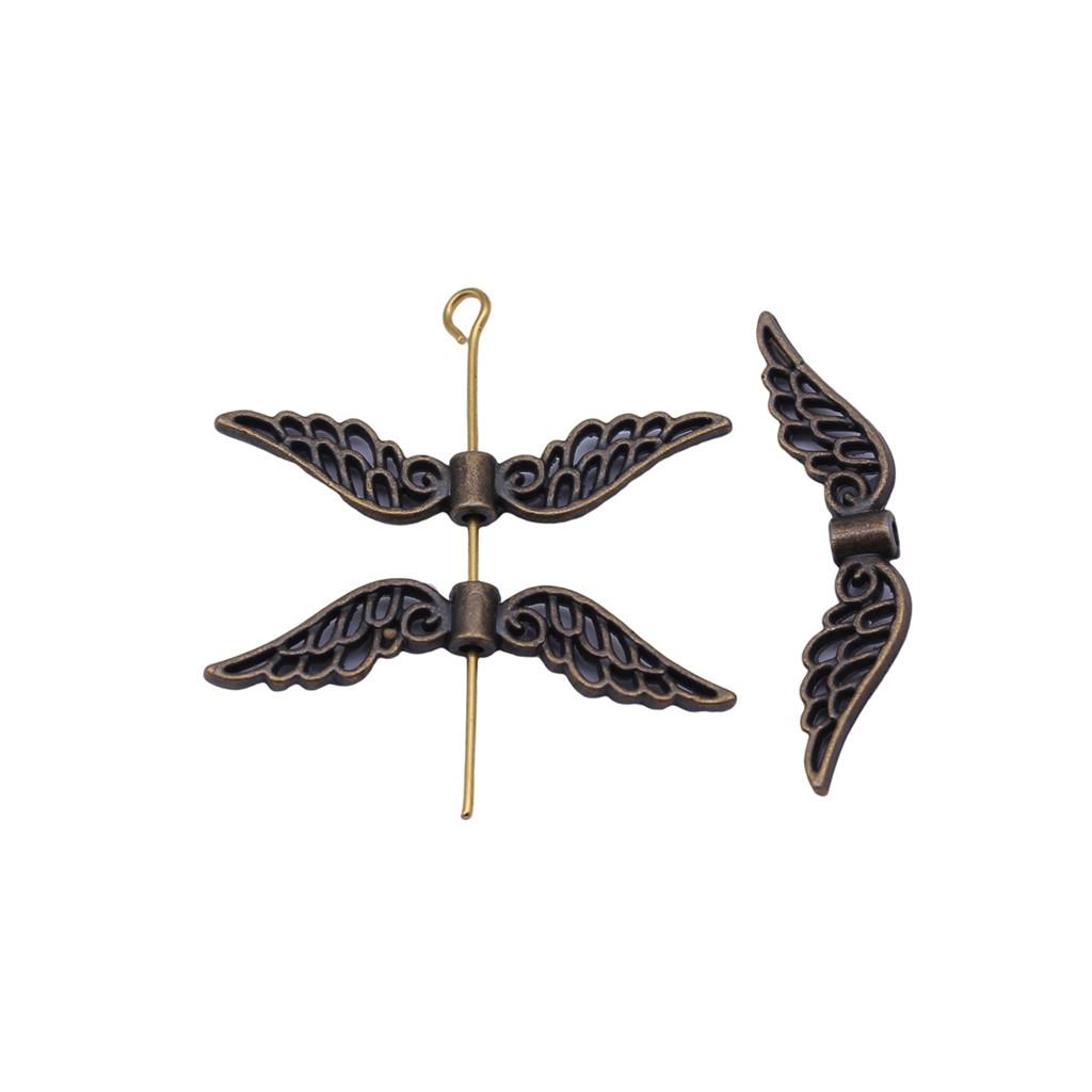 Angel Wing Beads Spacer Small Hole Butterfly Charms For Spiritual Jewelry