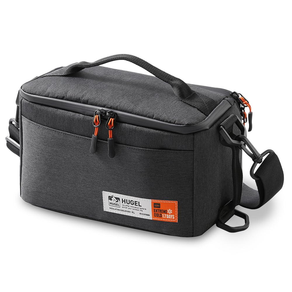 

Iris Ohyama HUGEL Aerogel Soft Cooler Charcoal Gray 2-Way Box, 4L, AGSC-4C2,