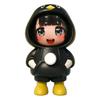 Face Changing Cartoon Girl Toy Stress Relief Penguin Costume Girl Toy with 3 Expressions Keychain Pendant Backpack Purse Charm Party Favors